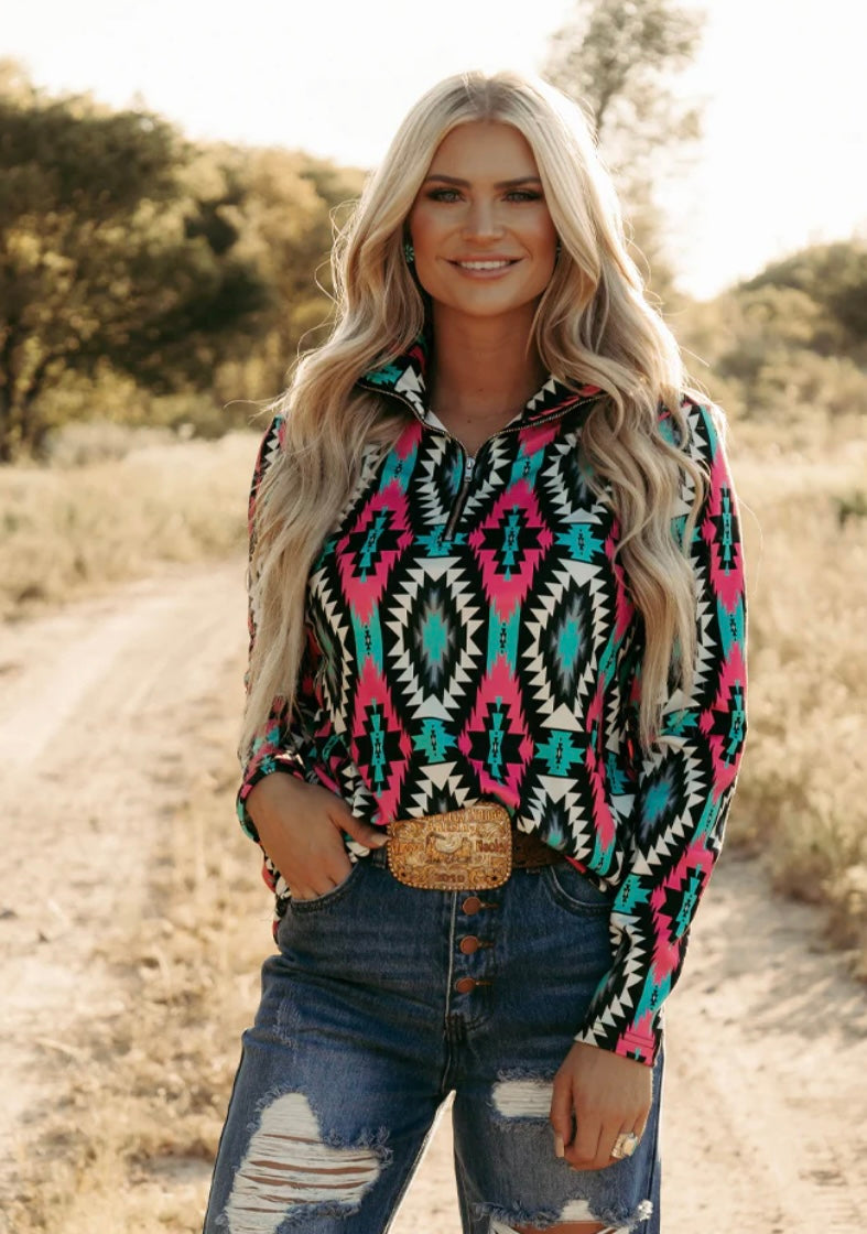 Aztec Print Sweater