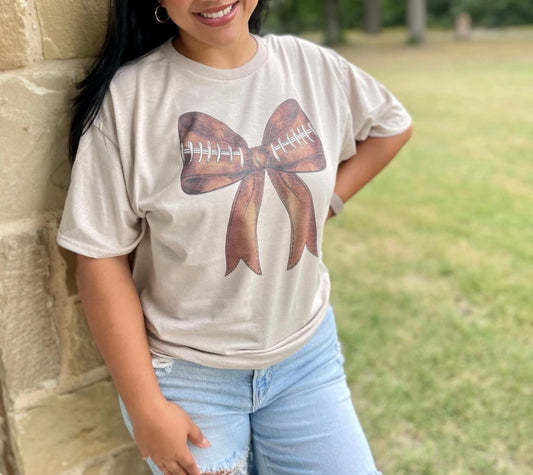 Football Bow Tshirt
