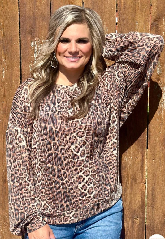 Cheetah Vibes Long Sleeve Top