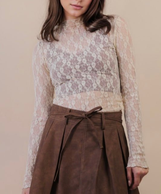 Biege Lace Top