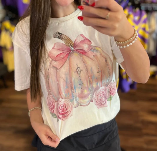Pumpkin Rhinestone T-Shirt