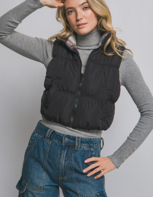 Full-zip Reversable Puffer Vest