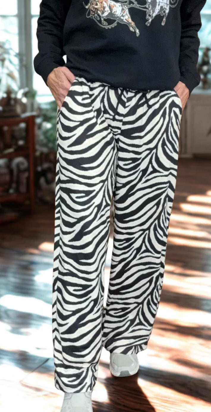 Zebra print pants