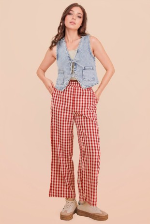 Checkered Casual Pants